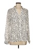 Candie's 100% Polyester Polka Dots Ivory Long Sleeve Blouse Size M - photo 1