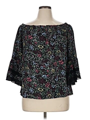 Solitaire 3/4 Sleeve Blouse (view 1)