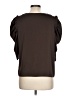 Crosby 100% Polyester Brown Short Sleeve Blouse Size L - photo 2