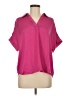 Fever 100% Polyester Pink Short Sleeve Blouse Size M - photo 1