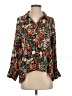 Status 100% Polyester Floral Brown 3/4 Sleeve Blouse Size S - photo 1