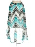 Take Two 100% Polyester Chevron-herringbone Teal Casual Skirt Size 1X - photo 2