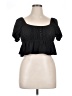 Shein Curve Black Short Sleeve Top Size 0XL - photo 1
