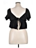 Shein Curve Black Short Sleeve Top Size 0XL - photo 2