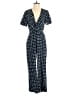 Amour Vert 100% Silk Polka Dots Blue Jumpsuit Size S - photo 1