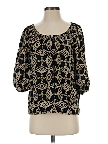 AK Anne Klein 3/4 Sleeve Silk Top (view 1)