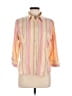 Foxcroft 100% Cotton Stripes Yellow 3/4 Sleeve Button-Down Shirt Size 12 (petite) - photo 1