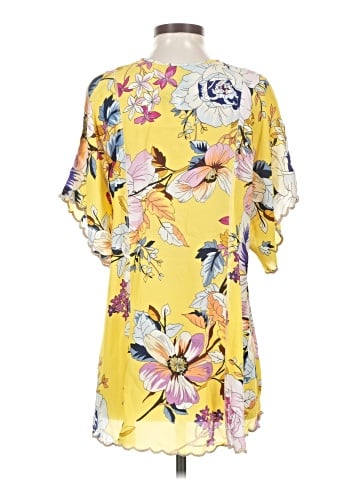 Johnny Was Short Sleeve Silk Top (view 2)