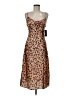 Lulus 100% Polyester Animal Print Brown Cocktail Dress Size M - photo 1