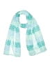 Talbots 100% Polyester Checkered-gingham Teal Blue Scarf One size - photo 1