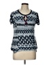 RXB 100% Rayon Blue Short Sleeve Top Size L - photo 1