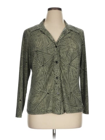 Lane Bryant 3/4 Sleeve Button-Down Shirt (view 1)