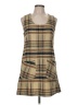 CLOCKHOUSE Plaid Tan Casual Dress Size EU (IT) 44 / US 8 - photo 1