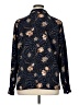 Impressions 100% Polyester Paisley Blue Long Sleeve Blouse Size XL - photo 2