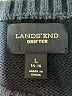 Lands' End 100% Baumwolle Chevron-herringbone Blue Pullover Sweater Size L - photo 7