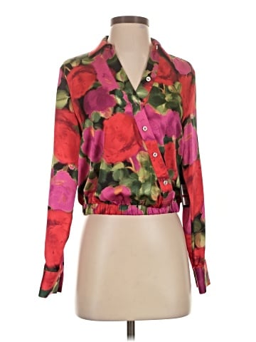 Karl Lagerfeld Paris Long Sleeve Blouse (view 1)