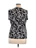 Croft & Barrow 100% Polyester Black Short Sleeve Blouse Size XL - photo 2