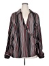 Ashley Stewart Stripes Silver Long Sleeve Blouse Size 22 - photo 1