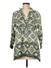 John Mark Paisley Green 3/4 Sleeve Blouse Size M - photo 1