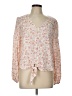 Hippie Rose Pink Long Sleeve Blouse Size L - photo 1