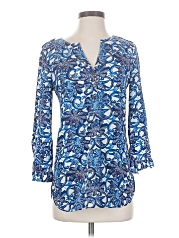Tory Burch 3/4 Sleeve Silk Top (view 1)