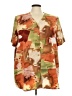 Maggie Barnes Tropical Orange Short Sleeve Blouse Size 3X - photo 1