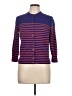 J.Crew Stripes Purple 3/4 Sleeve Button-Down Shirt Size L - photo 1