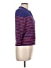 J.Crew Stripes Purple 3/4 Sleeve Button-Down Shirt Size L - photo 4