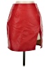 Superdown 100% Polyester Red Faux Leather Skirt Size XS - photo 1