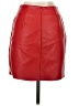 Superdown 100% Polyester Red Faux Leather Skirt Size XS - photo 2