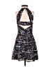 Parker 100% Polyester Graphic Silver Cocktail Dress Size XS - photo 2