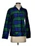 Neiman Marcus 100% Silk Plaid Green Long Sleeve Silk Top Size S - photo 1