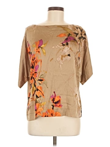 St. John Short Sleeve Silk Top (view 1)