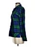 Neiman Marcus 100% Silk Plaid Green Long Sleeve Silk Top Size S - photo 5