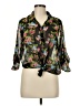 Bongo 100% Polyester Floral Black 3/4 Sleeve Blouse Size M - photo 1