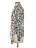 Banana Republic Animal Print Silver Long Sleeve Blouse Size 0 - photo 5