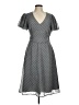 ModCloth 100% Polyester Polka Dots Gray Casual Dress Size M - photo 1