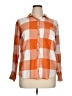 Maurices Color Block Orange Long Sleeve Button-Down Shirt Size 14 (0) - photo 1