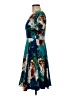 Corey Lynn Calter 100% Polyester Print Teal Cocktail Dress Size 6 - photo 5