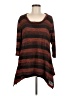 Peck & Peck Marled Stripes Graphic Maroon Brown Pullover Sweater Size M - photo 1