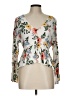 O'Neill Floral Ivory 3/4 Sleeve Blouse Size L - photo 1