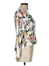 O'Neill Floral Ivory 3/4 Sleeve Blouse Size L - photo 4