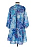 Buddy Love 100% Polyester Print Blue Casual Dress Size S - photo 2