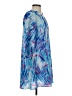 Buddy Love 100% Polyester Print Blue Casual Dress Size S - photo 4