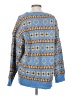 Shein 100% Polyester Print Blue Pullover Sweater Size S - photo 2