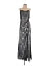Rene Ruiz 100% Polyester Metallic Silver Cocktail Dress Size 4 - photo 1