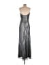 Rene Ruiz 100% Polyester Metallic Silver Cocktail Dress Size 4 - photo 2