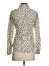 Talbots 100% Cotton Polka Dots Ivory Long Sleeve Blouse Size XS - photo 2
