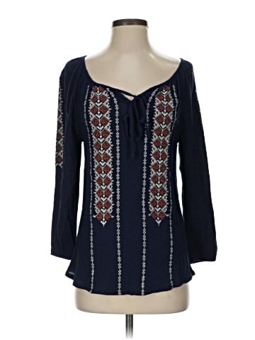 Solitaire 3/4 Sleeve Blouse (view 1)