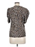 A.L.C. 100% Cotton Animal Print Brown Short Sleeve Blouse Size M - photo 2
